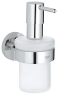 Mydelniczki i dozowniki mydła - Grohe QuickFix Start - Dozownik do mydła z uchwytem, szkło/chrom 41195000 - miniaturka - grafika 1