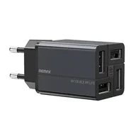 Ładowarki do telefonów - Ładowarka sieciowa Remax, RP-U43, 4x USB, 3.4A  (czarna) - miniaturka - grafika 1