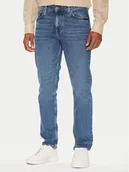 Spodnie męskie - Tommy Hilfiger Jeansy Denton MW0MW39650 Niebieski Straight Fit - miniaturka - grafika 1