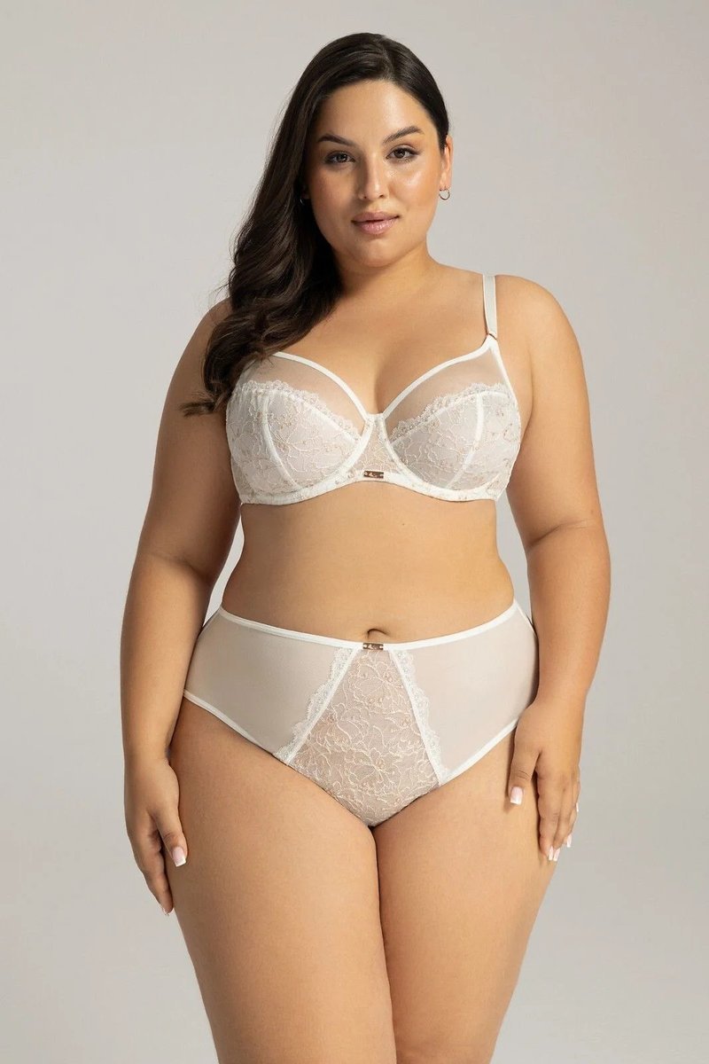 Ava Lingerie Figi 1396 Brazyliany Ecru Ecru XL