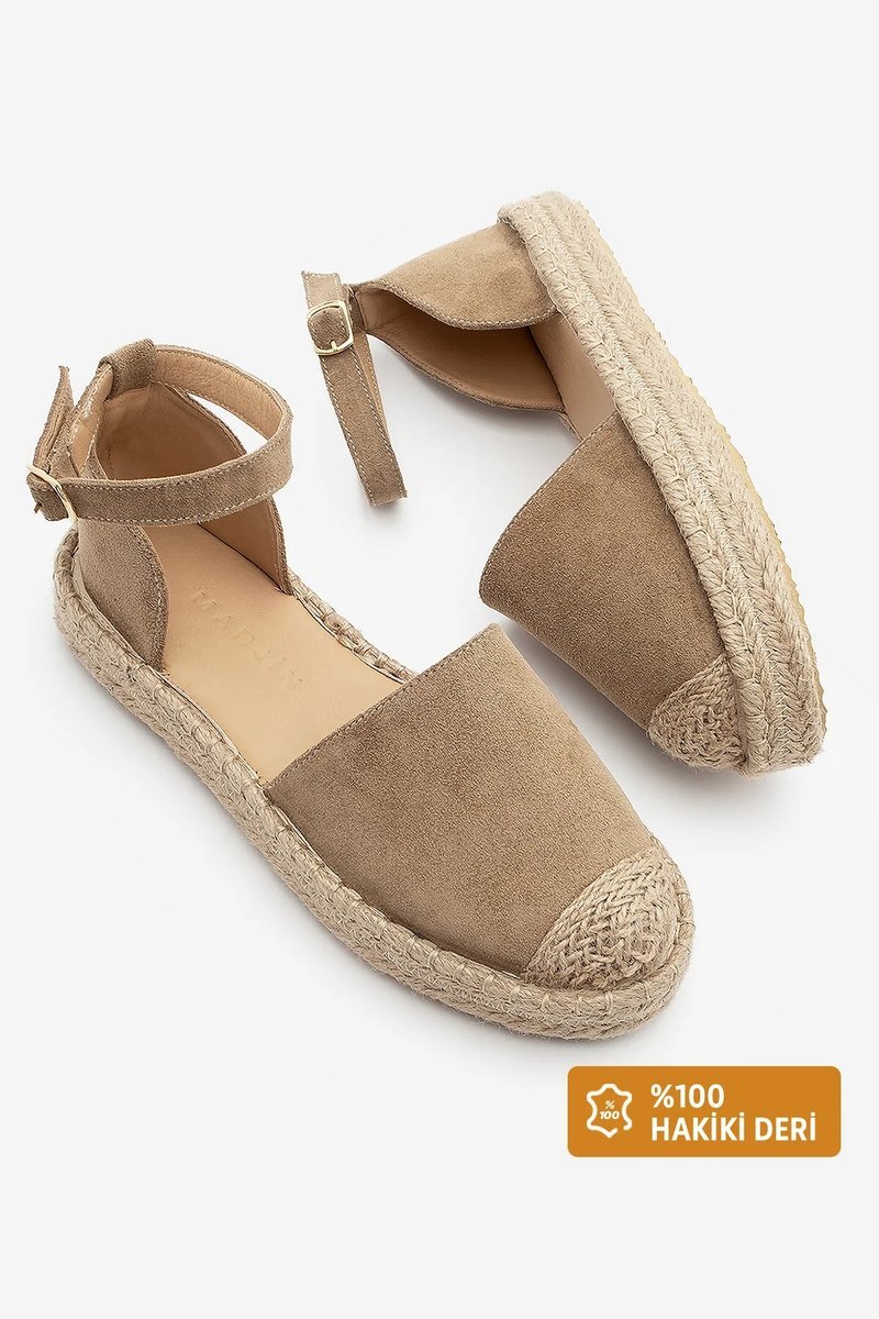 ESPADRYLE DAMSKIE ZAMSZOWE BEŻOWE Z PASKIEM NA SPRZĄCZKĘ 36 5GA*