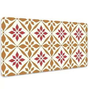 Mata z nadrukiem na biurko Kwiecisty wzór 100x50 cm, Dywanomat - Podkładki na biurko - miniaturka - grafika 1