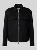 Swetry męskie - Kurtka wełniana z zamkiem błyskawicznym dwustronnym - miniaturka - grafika 1