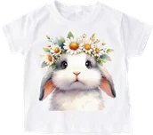 Koszulki dla dziewczynek - Koszulka z zajączkiem - wzór królik71 - miniaturka - grafika 1