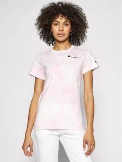 Koszulki i topy damskie - Champion T-Shirt Tie Dye Digital Print 113939 Różowy Custom Fit - grafika 1