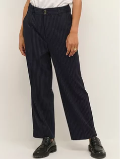 Spodnie damskie - Kaffe Spodnie materiałowe Marley 10507121 Granatowy Regular Fit - grafika 1