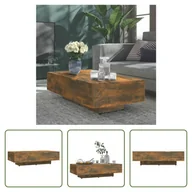 Ławy i stoliki kawowe - The Living Store stolik kawowy dąb wędzony 100x49,5x31 cm materiał drewnopochodny - miniaturka - grafika 1