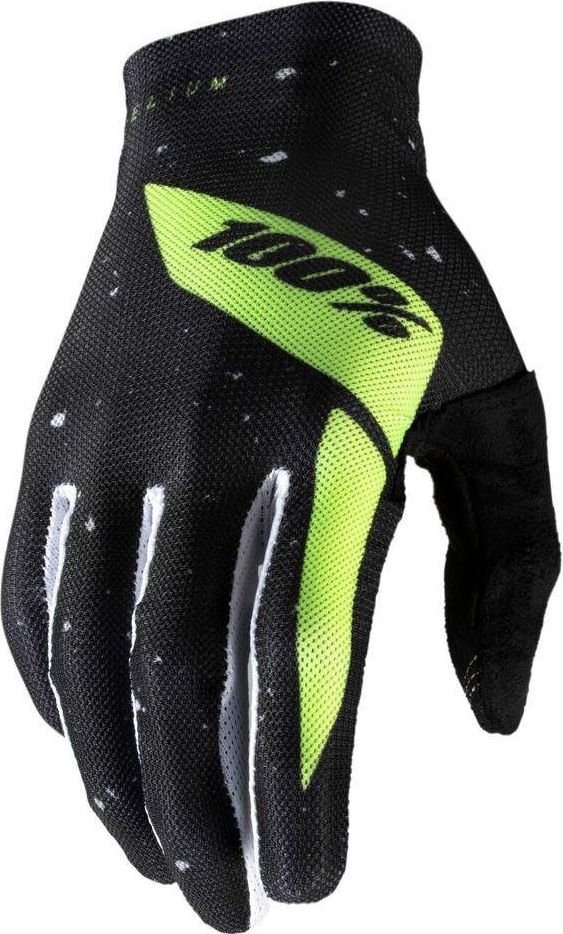 100% Rękawiczki 100% CELIUM Glove black fluo yellow roz. L długość dłoni 193-200 mm NEW