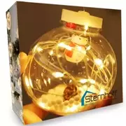 Oświetlenie świąteczne - Lampki świąteczne kurtyna bombki z drucikami LED - miniaturka - grafika 1