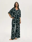 Piżamy damskie - Piżama damska PARIS Esotiq czarny L - miniaturka - grafika 1