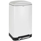 Kosze na śmieci - Wenko Duży pojemny kosz na śmieci Studio Easy-Close 30 l biały z wyjmowanym pojemnikiem i pedałem otwierającym pokrywę marka  B07C5BGLHB - miniaturka - grafika 1