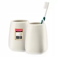 Kubki na szczoteczki do zębów - Kubek łazienkowy Palmi 11 x 8 cm, biały 2 szt. - miniaturka - grafika 1