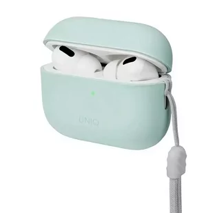 Etui ochronne na słuchawki UNIQ etui Lino AirPods Pro 2 gen Silicone miętowy/mint green - Akcesoria do słuchawek - miniaturka - grafika 2