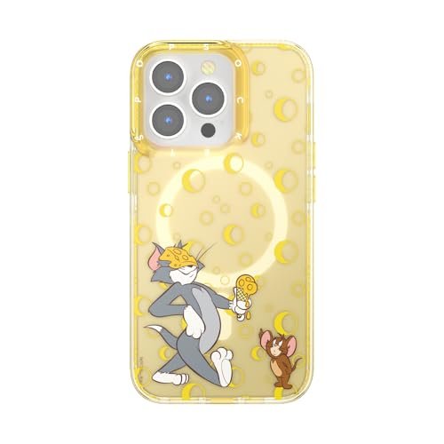 PopSockets Etui na iPhone'a 13 Pro kompatybilne z MagSafe, etui na telefon iPhone 13 Pro, kompatybilne z bezprzewodowym ładowaniem – proszę serowe