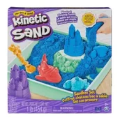 Zabawki kreatywne - Kinetic Sand - Zestaw Piaskownica niebieski - Spin Master - miniaturka - grafika 1