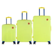 Walizki - Zestaw walizek SEMI LINE T5939-0 Limonkowy - miniaturka - grafika 1