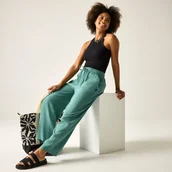 Spodnie sportowe damskie - Regatta Spodnie damskie casual Elbrie Zielony, Cotton, Rozmiar: 38 - miniaturka - grafika 1