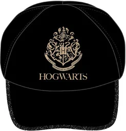 Czarna czapka na lato dla dziewczynki z daszkiem Harry Potter - Czapki dla dzieci - miniaturka - grafika 1