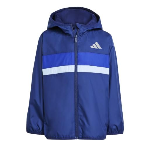 adidas uniseks-kind TIBERIO WINDBREAKER, dark blue/team royal blue/glow blue, 9-10 Years