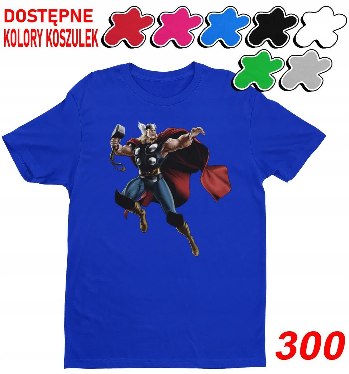 Dziecięca Koszulka Z Nadrukiem Wybór Anengers Marvel Thor -L 146-152