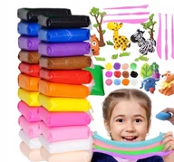 Masy plastyczne - MAGICZNA PIANKOLINA GLINA POLIMEROWA MASA PLASTYCZNA DLA DZIECI 24 SZTUKI - miniaturka - grafika 1