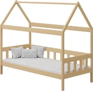 Łóżka dla dzieci i młodzieży - Elior Skandynawskie łóżko domek z materacem i stelażem, sosna - Dada 3X 200x90 cm - miniaturka - grafika 1