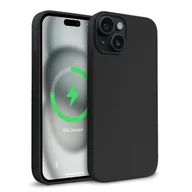 Etui i futerały do telefonów - Etui CRONG Color Cover Magnetic MagSafe do Apple iPhone 15 Czarny - miniaturka - grafika 1