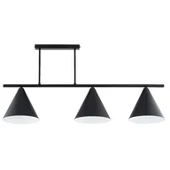 Lampy sufitowe - Lampa sufitowa wisząca Torus czarno-biała 3xE27x15W minimalistyczna wym: 40 x 90 x 20,5 cm metal Alfa - miniaturka - grafika 1