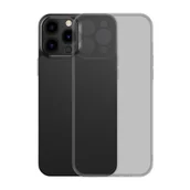 Etui i futerały do telefonów - Baseus Frosted Glass Case etui pokrowiec do iPhone 13 Pro Max sztywna obudowa z żelową ramką czarny (ARWS001101) - miniaturka - grafika 1