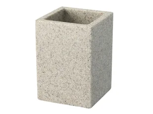 Bisk Kubek kosmetyczny Sand piaskowy - Kubki na szczoteczki do zębów - miniaturka - grafika 1