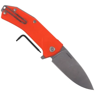 Nóż składany LionSteel KUR G10 Orange, Stone Washed Blade (KUR OR) - Noże - miniaturka - grafika 3