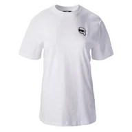 Koszulki i topy damskie - Damska Koszulka z krótkim rękawem KARL LAGERFELD IKONIK 2.0 OVERSIZED T-SHIRT 230W1721-100 – Biały - miniaturka - grafika 1