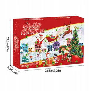 16KA KALENDARZ ADWENTOWY METALOWE ŁAMIGŁÓWKI 24 DLA DZIECI I DOROSŁYCH - Ozdoby bożonarodzeniowe - miniaturka - grafika 1