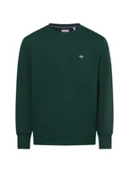Bluzy męskie - Gant Bluza męska Mężczyźni Bawełna zielony jednolity, S - miniaturka - grafika 1