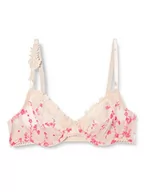 Biustonosze - Passionata WHITE NIGHTS, bardzo kryjący biustonosz z fiszbinami, bielizna damska, Dune/Pink Fluo, 85D - miniaturka - grafika 1