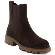 Botki damskie - Skórzane botki damskie sztyblety czekoladowe Sergio Leone TR25733-S - miniaturka - grafika 1