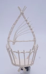 Wiklinowy kwietnik wiszący Biały - Meble modułowe i akcesoria - miniaturka - grafika 1