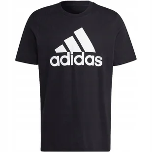 Koszulka męska adidas Essentials Single Jersey Big Logo czarno-biała IC9347 - Koszulki męskie - miniaturka - grafika 1