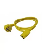 Kable komputerowe i do monitorów - Kabel zasilający do monitora IEC320-C13 żółty - miniaturka - grafika 1