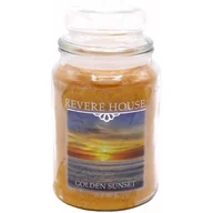 Świece - Candle-lite Revere House Jar Glass Candle With Lid 23 oz duża świeca zapachowa w szklanym słoju 185/100 mm 652 g ~ 120 h - Golden Sunset - miniaturka - grafika 1