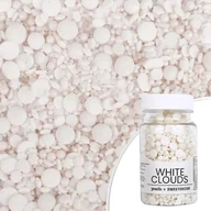 Dodatki do ciast w proszku - Posypka cukrowa WHITE CLOUDS mix Sweet Decor, 70 g - miniaturka - grafika 1
