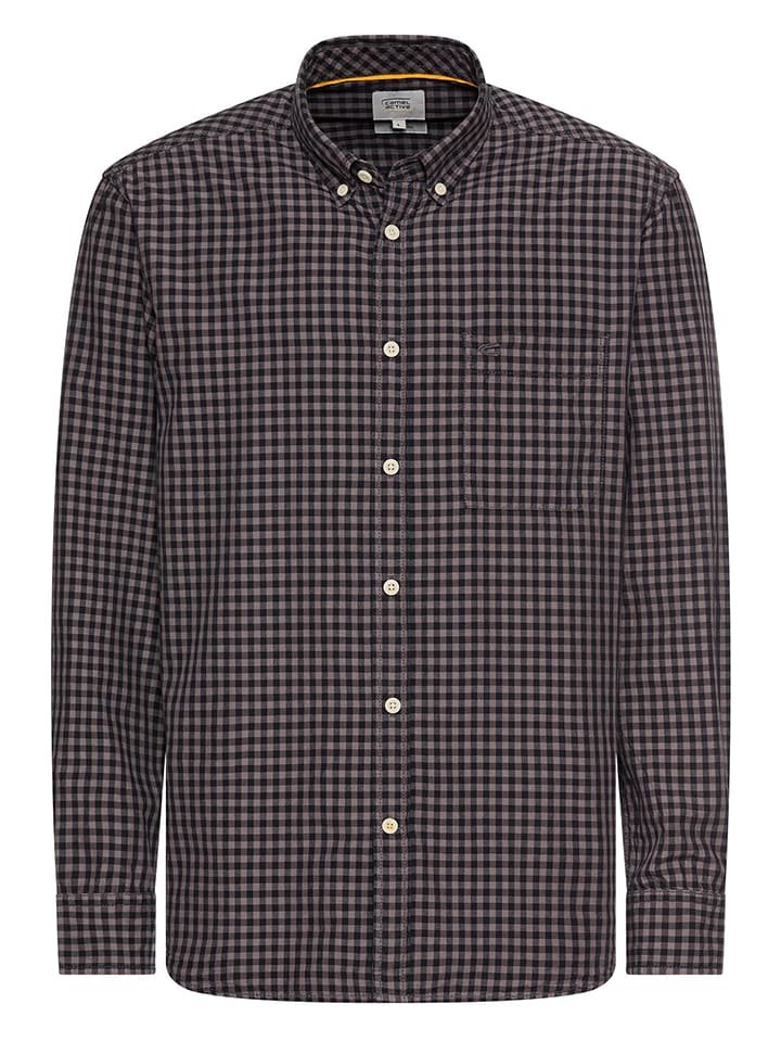 Camel Active Koszula - Regular fit - w kolorze fioletowo-czarnym