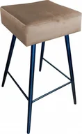 Taborety i hokery - Atos Hoker OLIMP VELVET beżowy barowy ATOS - miniaturka - grafika 1