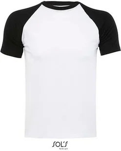 SOLs 11190 Raglan Funky 150 Koszulka męska - Kolor: Biały/czarny - Rozmiar: 3XL - Koszulki męskie - miniaturka - grafika 1