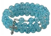 Biżuteria religijna - Różaniec - bransoletka "Jasny błękit" - miniaturka - grafika 1