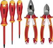 Zestawy narzędziowe - Zestaw narzędzi Felo 3 wkrętaków - ERGONIC VDE 4,0/PH1/PH2 + obcinaczki boczne 160 / kombinerki 180 magnet - miniaturka - grafika 1