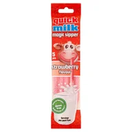 Cukierki - QUICK MILK Rurki do picia mleka truskawkowe 5szt. - miniaturka - grafika 1