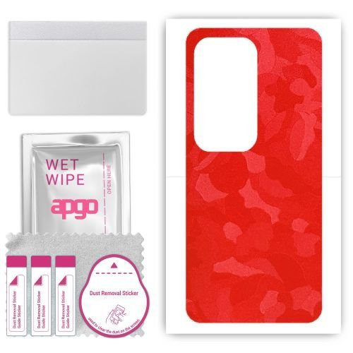 folia naklejka skórka strukturalna na TYŁ do Vivo Y18s - Moro Camo Czerwony - apgo SKINS