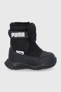 Buty dla dziewczynek - Puma Śniegowce dziecięce 380746 kolor czarny - grafika 1