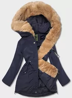 Kurtki damskie - DAMSKA PARKA ZIMOWA GRANATOWA (CAN-588BIG) - CANADA Mountain - miniaturka - grafika 1